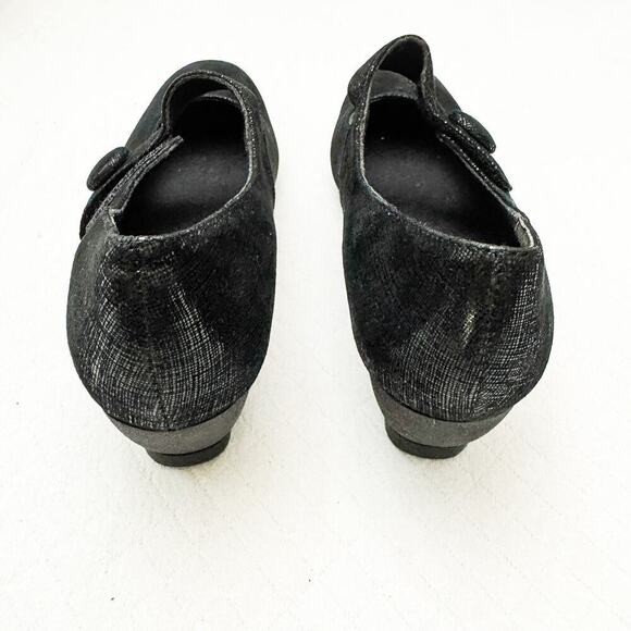 Munro Black Leather Mary Jane Wedge Rubber Sole Comfort Shoes Size 8 - Picture 3 of 8